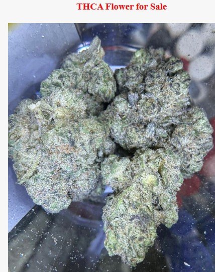 Close-up THCA flower product display