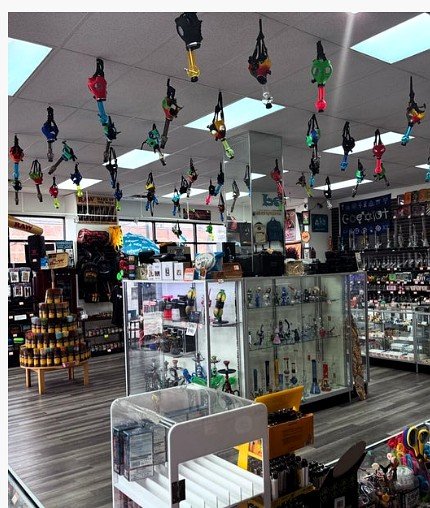 Twisted Minds shop interior with glass cases